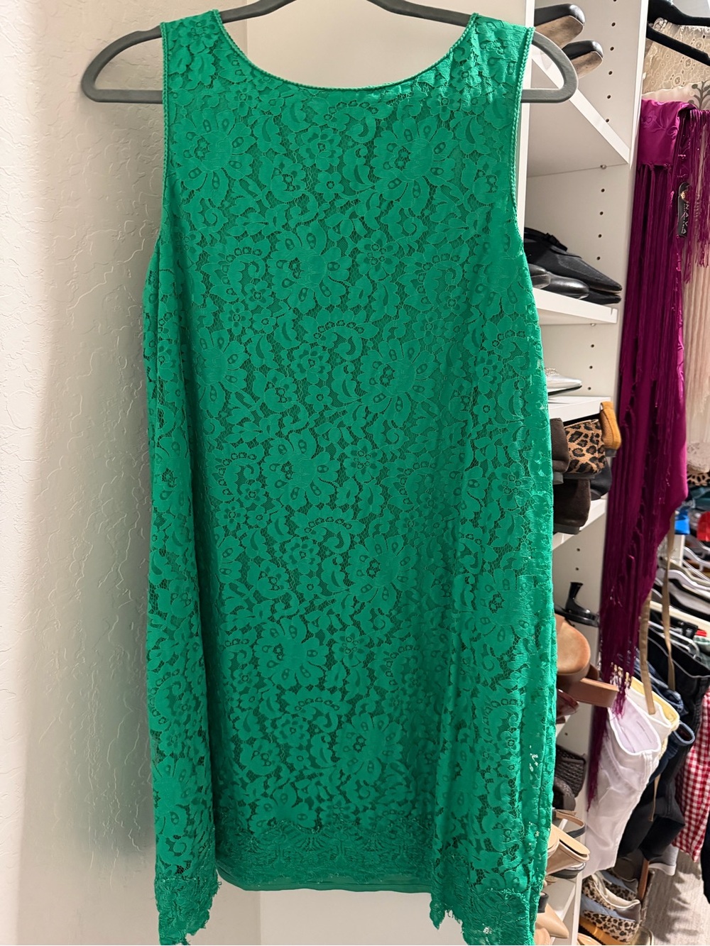 Max Studio Shift Dress in a beautiful green
